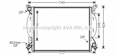 AVA QUALITY COOLING ai2204 -  Радиатор, охлаждение двигателя